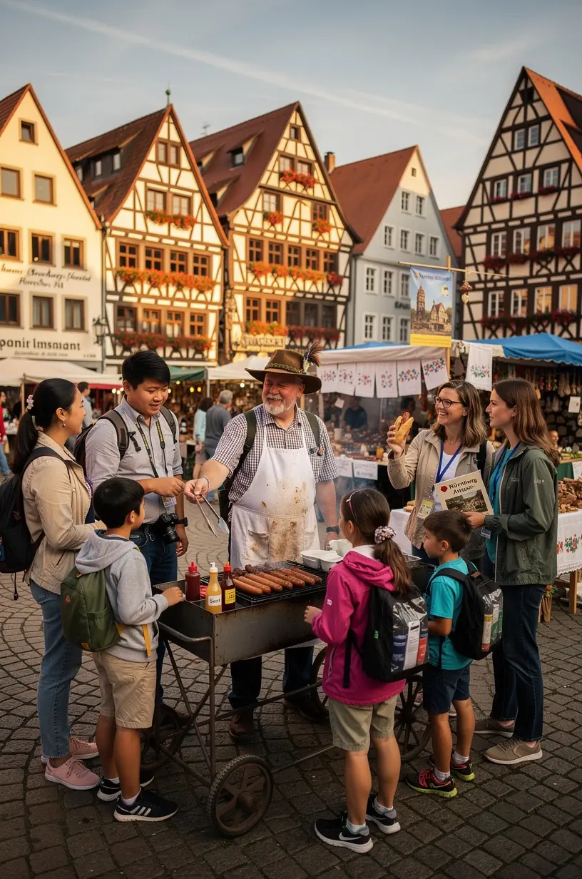 Nahaufnahme eines gedruckten Stadtplans mit markierten kulturellen Highlights und Wegbeschreibungen.